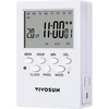 image:imageVIVOSUN 7 Day Programmable Digital Timer with Dual Outlet 20 OnOff UL Listed Heavy Duty Plugin Outlet Timer with Countdown Setting Indoor for Lamp Fan Heater Humidifiers Aquarium 2 Pack1
