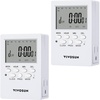 image:imageVIVOSUN 7 Day Programmable Digital Timer with Dual Outlet 20 OnOff UL Listed Heavy Duty Plugin Outlet Timer with Countdown Setting Indoor for Lamp Fan Heater Humidifiers Aquarium 2 Pack2
