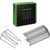 image:imageVIVOSUN 6 Inch 100Pack Landscape Staples Galvanized Steel Garden Stakes 11 Gauge UShaped Pins for Weed Barrier Fabric Soaker Hose Holding Fence100 PCS