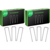 image:imageVIVOSUN 6 Inch 100Pack Landscape Staples Galvanized Steel Garden Stakes 11 Gauge UShaped Pins for Weed Barrier Fabric Soaker Hose Holding Fence200 PCS Pack of 2