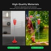 image:imageVIVOSUN Adjustable Outdoor Ashtray Covered Ashtray for Outside Patio Smokeless Windproof Standing Ash tray with Lid for Home Adjustable Height from 215 to 35 for Indoor ChromeRed