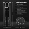 image:imageVIVOSUN 13 Tower Fan Bladeless Desk Fan for Cooling Air Circulation Anywhere 3 Speeds 70 Oscillation Quiet Portable Desk Fan for Home Office BlackBlack