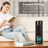 image:imageVIVOSUN 13 Tower Fan Bladeless Desk Fan for Cooling Air Circulation Anywhere 3 Speeds 70 Oscillation Quiet Portable Desk Fan for Home Office BlackBlack