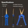 image:imageVIVOSUN Curved Gardening Scissors 65 Inch Hand Pruner Shear with Titanium Coated Blades 2Pack Blue and Orange
