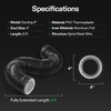 image:imageVIVOSUN Dryer Vent Hose 6 inch Aluminum Foil Ducting 8FT Long HeavyDuty Dryer Hose Vent Kit for HVAC Ventilation Exhaust Duct Fan Systems Black Flexible Air Duct w 2 ClampsBlack
