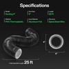image:imageVIVOSUN Dryer Vent Hose 6 inch Aluminum Foil Ducting 8FT Long HeavyDuty Dryer Hose Vent Kit for HVAC Ventilation Exhaust Duct Fan Systems Black Flexible Air Duct w 2 ClampsBlack