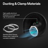image:imageVIVOSUN Dryer Vent Hose 6 inch Aluminum Foil Ducting 8FT Long HeavyDuty Dryer Hose Vent Kit for HVAC Ventilation Exhaust Duct Fan Systems Black Flexible Air Duct w 2 ClampsBlack