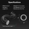image:imageVIVOSUN Dryer Vent Hose 6 inch Aluminum Foil Ducting 8FT Long HeavyDuty Dryer Hose Vent Kit for HVAC Ventilation Exhaust Duct Fan Systems Black Flexible Air Duct w 2 ClampsBlack