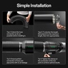 image:imageVIVOSUN Dryer Vent Hose 6 inch Aluminum Foil Ducting 8FT Long HeavyDuty Dryer Hose Vent Kit for HVAC Ventilation Exhaust Duct Fan Systems Black Flexible Air Duct w 2 ClampsBlack