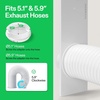 image:imageVIVOSUN Portable AC Sliding Door Vent Kit 169212886 Length Adjustable Fits 51 amp 59 Exhaust Hose for Sliding Doors or Windows 59 Exhaust Hose IncludedMax 886 Length  with Hose