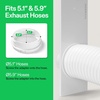 image:imageVIVOSUN Portable AC Sliding Door Vent Kit 169212886 Length Adjustable Fits 51 amp 59 Exhaust Hose for Sliding Doors or Windows 59 Exhaust Hose IncludedMax 886 Length  no Hose Pack of 2