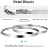 image:imageVIVOSUN Stainless Steel Air Ducting Clamps 46812 Inch Adjustable Hose Clamps with Worm Drive for Ducting Heating Cooling Exhaust and Ventilation Pack of 24 Pack