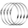image:imageVIVOSUN Stainless Steel Air Ducting Clamps 46812 Inch Adjustable Hose Clamps with Worm Drive for Ducting Heating Cooling Exhaust and Ventilation Pack of 24 Pack