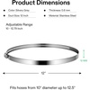 image:imageVIVOSUN Stainless Steel Air Ducting Clamps 46812 Inch Adjustable Hose Clamps with Worm Drive for Ducting Heating Cooling Exhaust and Ventilation Pack of 24 Pack