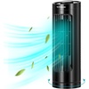image:imageVIVOSUN 13 Tower Fan Bladeless Desk Fan for Cooling Air Circulation Anywhere 3 Speeds 70 Oscillation Quiet Portable Desk Fan for Home Office BlackBlack
