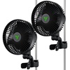 image:imageVIVOSUN AeroWave A6 Grow Tent Clip Fan 6 Auto Oscillating Fan Secure NonSlip Clamp Strong Air Circulating and Low Noise for Hydroponic Ventilation 2Pack2 Pack