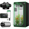 image:imageVIVOSUN S336 3x3 Grow Tent AeroZesh T4 Inline Duct Fan Quiet 4 210 CFM Ventilation Exhaust Fan wEC Motor and GrowHub E42A 4 Inch Air Carbon Filter Smelliness Control