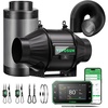 image:imageVIVOSUN Smart Air Filtration PRO G8 Kit 8 AeroZesh G8 Inline Duct Fan wGrowHub E42A Temp Humidity WiFiController Carbon Filter amp Ducting Cooling amp Ventilation System for Grow Tent Hydroponics4 Pro