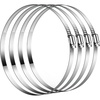 image:imageVIVOSUN Stainless Steel Air Ducting Clamps 46812 Inch Adjustable Hose Clamps with Worm Drive for Ducting Heating Cooling Exhaust and Ventilation Pack of 24 Pack