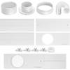 image:imageVIVOSUN Window Vent Kit Portable AC Window Seal Kit Fit with 46 Ducting amp 59 Hose for Sliding Window Adjustable AC Vent Kit for Duct Fans Air Conditioner Dryerwith 59 HoseMax 61 Window Kit with 3 Adapters  59 Hose