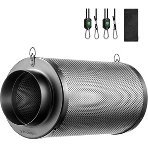 image:imageVIVOSUN 6 Inch Air Carbon Filter Smelliness Control with Australia Virgin Charcoal for Inline Fan Grow Tent Smelliniss Scrubber PreFilter Included Reversible Flange 6x 16 Black6 x 9 x 16