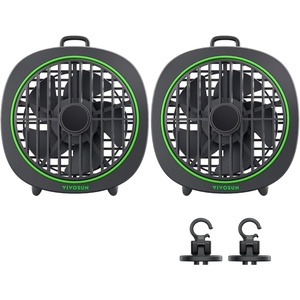 image:imageVIVOSUN AeroWave D4 4 Grow Tent Clip Fan with Detachable Hook 3Speed Strong amp Quiet Airflow Adjustable Airflow Angle for Hydroponics Circulation amp Cooling Black 2Pack42 Pack