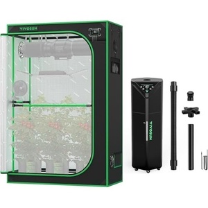 image:imageVIVOSUN P426 482472 PRO Grow Tent and AeroStream H19 Intelligent Environmental 19L Humidifier with Temp amp Humidity Probe Top Control Panel Smart Remote Control Designed Specifically for Use wi