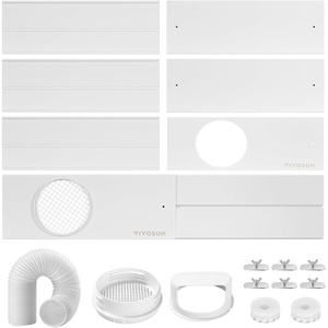 image:imageVIVOSUN Portable AC Sliding Door Vent Kit 169212886 Length Adjustable Fits 51 amp 59 Exhaust Hose for Sliding Doors or Windows 59 Exhaust Hose IncludedMax 886 Length  with Hose