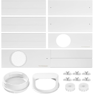 image:imageVIVOSUN Portable AC Sliding Door Vent Kit 169212886 Length Adjustable Fits 51 amp 59 Exhaust Hose for Sliding Doors or Windows 59 Exhaust Hose IncludedMax 886 Length  no Hose