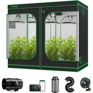 image:imageVIVOSUN S848 4x8 Grow Tent Smart Air Filtration PRO G8 Kit 8 AeroZesh G8 Inline Duct Fan wGrowHub E42A Temp Humidity WiFiController Carbon Filter amp Ducting AeroWave E6 Grow Tent Fan 6
