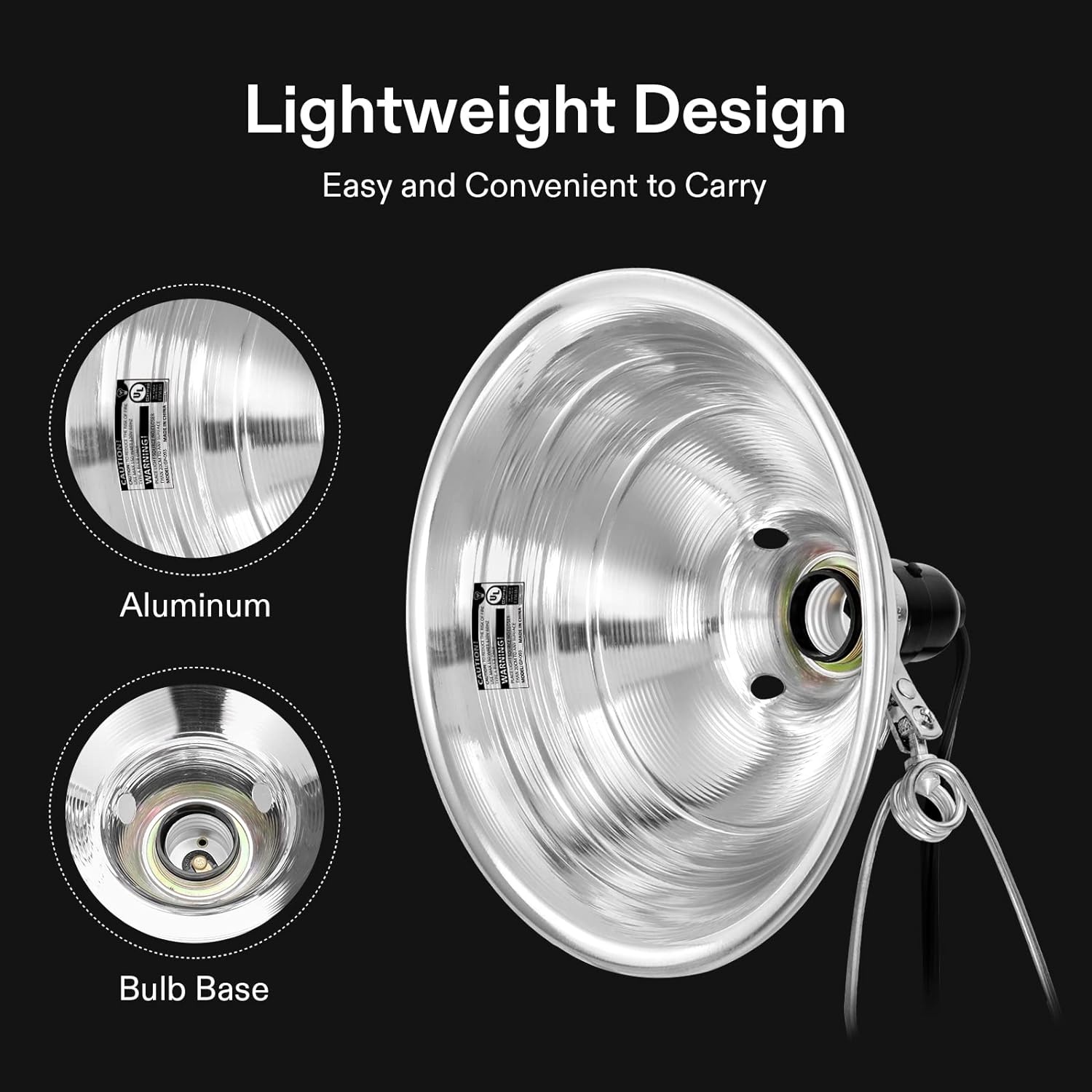 image:imageVIVOSUN Clamp Lamp Light with Detachable 85 Inch Aluminum Reflector and 7 Day Programmable Digital Timer with Dual Outlet 20 OnOff UL Listed Heavy Duty Plugin Outlet Timer