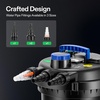 image:imageVIVOGROW Bio Pressure Pond Filter with 13W UVC Light 2630 GPH and 4500 GPH Submersible Water Pump 220W Pond Pump Ultra Quiet Aquarium Pump with 19FT Lift Height for Pond Waterfall Fish Tank