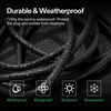 image:imageVIVOSUN 25 ft Extension Cord 3Outlet Power Strip with 1800W Surge Protection 15A 14 AWG Flat Heavy Duty Extender for Indoor Outdoor Use Garden Home Office Black