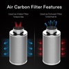 image:imageVIVOSUN 4 Inch Air Carbon Filter Smellines Control and 4 Inch 8 Feet NonInsulated Flex Air Aluminum Ducting for Heating Cooling Ventilation and Duct Fan Systems