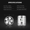 image:imageVIVOSUN 4 Inch Inline Duct Fan 100 CFM with 4 Inch 8 Feet NonInsulated Flex Air Aluminum Ducting for Heating Cooling Ventilation and Duct Fan Systems