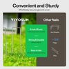 image:imageVIVOSUN 4ftx100ft 5oz DoubleLayered Weed Control Mat with High Permeability and 6 Inch 50Pack Garden Stakes Galvanized Steel Landscape Stapes 11 Gauge UShaped Pins for Weed Barrier Fabric Ground