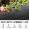 image:imageVIVOSUN 4ftx250ft 5oz DoubleLayered Weed Control Mat with High Permeability and 6 Inch 100Pack Landscape Staples Galvanized Steel Garden Stakes 11 Gauge UShaped Pins for Weed Barrier Fabric Soake