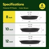 image:imageVIVOSUN 5Pack 1 Gallon Heavy Duty Thickened Nonwoven Fabric Pots and 6 Pack Plant Saucer 8 10 12 inch Plant Saucers for Indoor Heavy Duty Plastic Plant Trays for pots Grow Bags for Indoor use