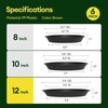 image:imageVIVOSUN 5Pack 3 Gallon Heavy Duty Thickened Nonwoven Fabric Pots and 6 Pack Plant Saucer 8 10 12 inch Plant Saucers for Indoor Heavy Duty Plastic Plant Trays for pots Grow Bags