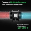 image:imageVIVOSUN 6 Inch Aluminum Inline Duct Fan 240 CFM 25FT HeavyDuty Dryer Hose Vent Kit Black Flexible