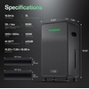 image:imageVIVOSUN AeroDrain D12 Smart Environmental Dehumidifier up to 12Lday 2L Water Tank with Temperature amp Humidity Sensor Probe Smart Remote Control Designed for Grow Tents1083  728  1898 inch