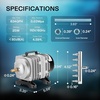 image:imageVIVOSUN Commercial Air Pump 634GPH 25W 40Lmin 6 Outlet for Aquarium and Hydroponic Systems and Air Stone 2PCS 4 x 2 Inch Large Air Stone for Aquarium