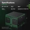 image:imageVIVOSUN D325 2in1 3x2 Grow Tent 36x24x53 High Reflective Mylar with MultiChamber and Floor Tray for Hydroponic Indoor Plant120x120x80