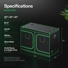 image:imageVIVOSUN D325 2in1 3x2 Grow Tent 36x24x53 High Reflective Mylar with MultiChamber and Floor Tray for Hydroponic Indoor Plant120x60x80