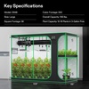 image:imageVIVOSUN D325 2in1 3x2 Grow Tent 36x24x53 High Reflective Mylar with MultiChamber and Floor Tray for Hydroponic Indoor Plant2in1108x48x80