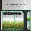 image:imageVIVOSUN D325 2in1 3x2 Grow Tent 36x24x53 High Reflective Mylar with MultiChamber and Floor Tray for Hydroponic Indoor Plant2in1108x48x80
