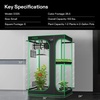 image:imageVIVOSUN D325 2in1 3x2 Grow Tent 36x24x53 High Reflective Mylar with MultiChamber and Floor Tray for Hydroponic Indoor Plant2in136x24x53