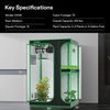 image:imageVIVOSUN D325 2in1 3x2 Grow Tent 36x24x53 High Reflective Mylar with MultiChamber and Floor Tray for Hydroponic Indoor Plant2in148x36x72