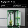 image:imageVIVOSUN D325 2in1 3x2 Grow Tent 36x24x53 High Reflective Mylar with MultiChamber and Floor Tray for Hydroponic Indoor Plant2in160x48x80