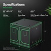image:imageVIVOSUN D325 2in1 3x2 Grow Tent 36x24x53 High Reflective Mylar with MultiChamber and Floor Tray for Hydroponic Indoor Plant96x96x80